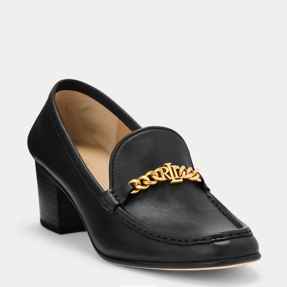 Ralph Lauren Winslet Burnished Leather Pump Sz 6.5B